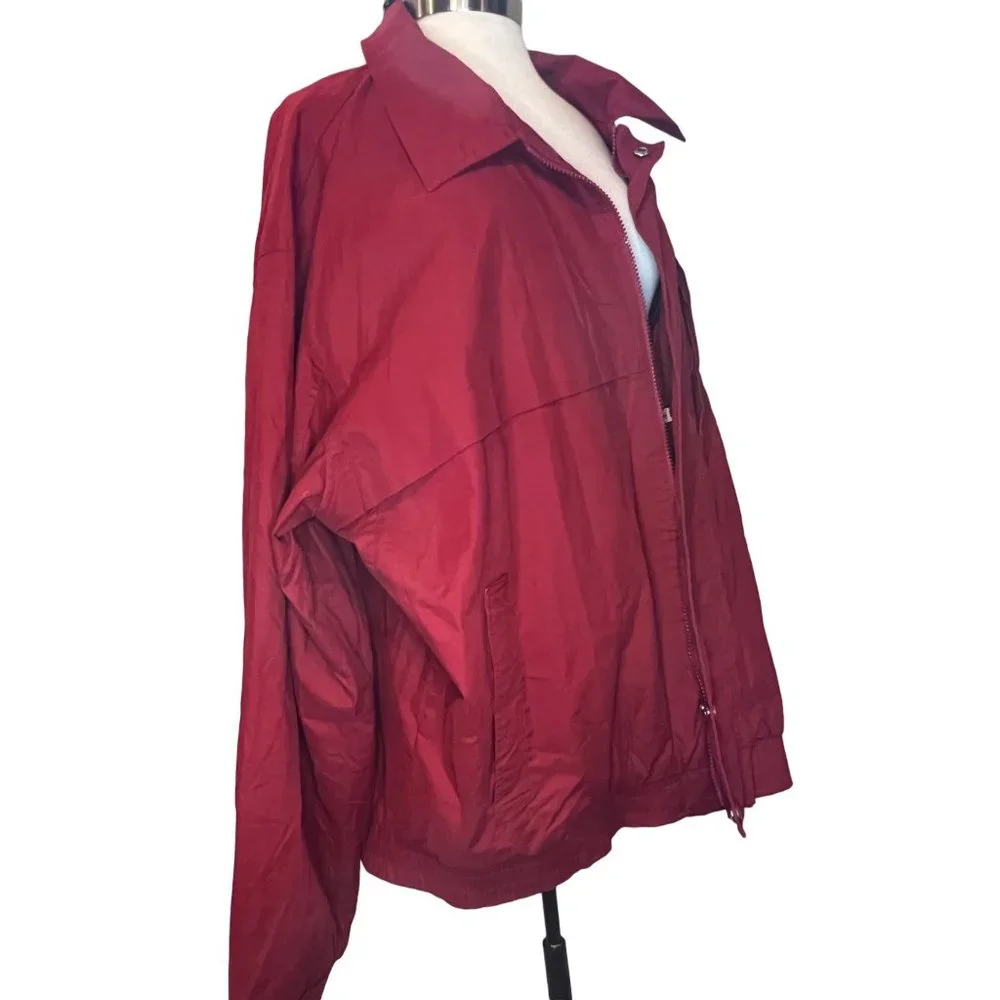 Vintage Field FG Gear Jacket Size XXLT Red Long Sleeve Collar Zip w Snaps